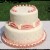 torta battesimo rosa vintage